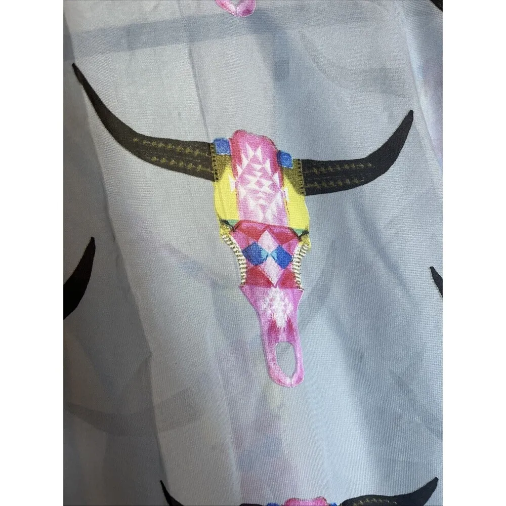 Show Me Your Mumu Lite Brite Skull Bull Tunic Dress Size XS - Image 5