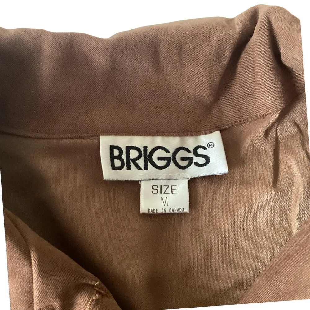 Briggs Vegan Suede Jacket Brown Size M - Image 4