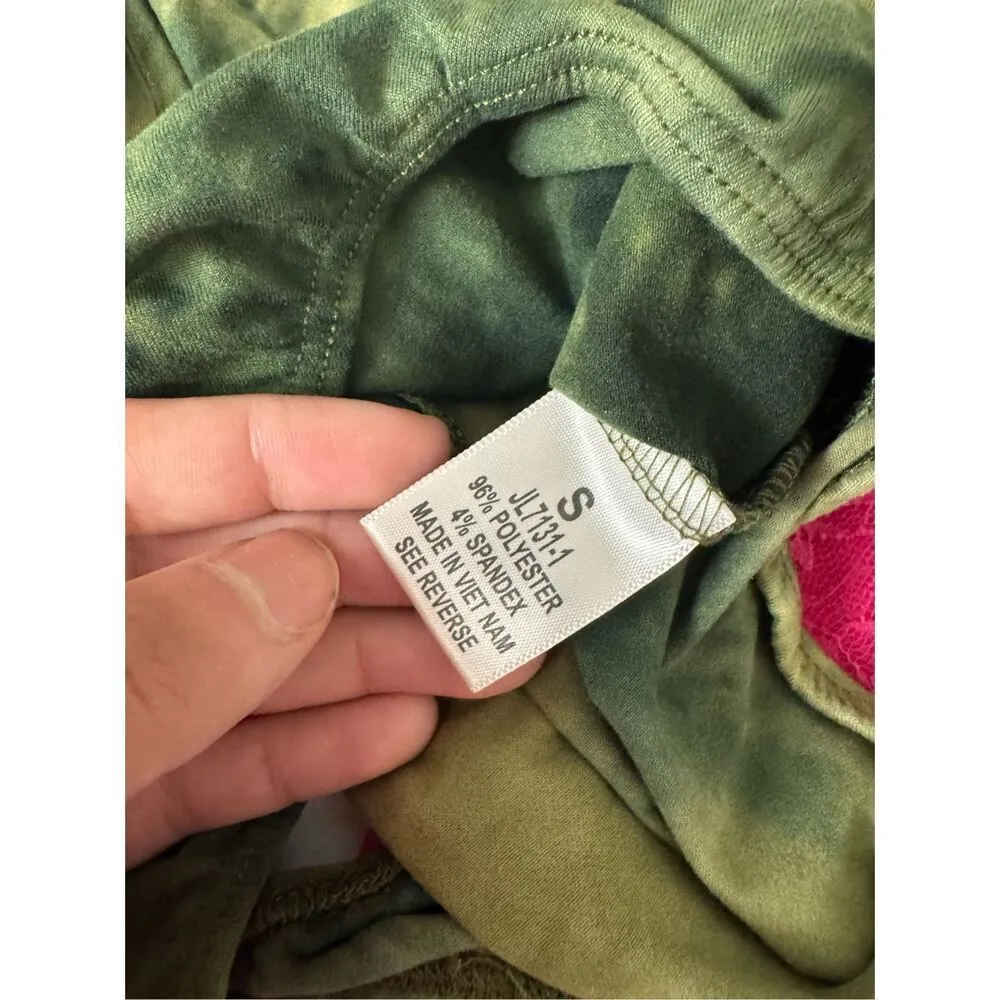 Impulse Green Tie-Dye Bodysuit Women’s Small - Image 4