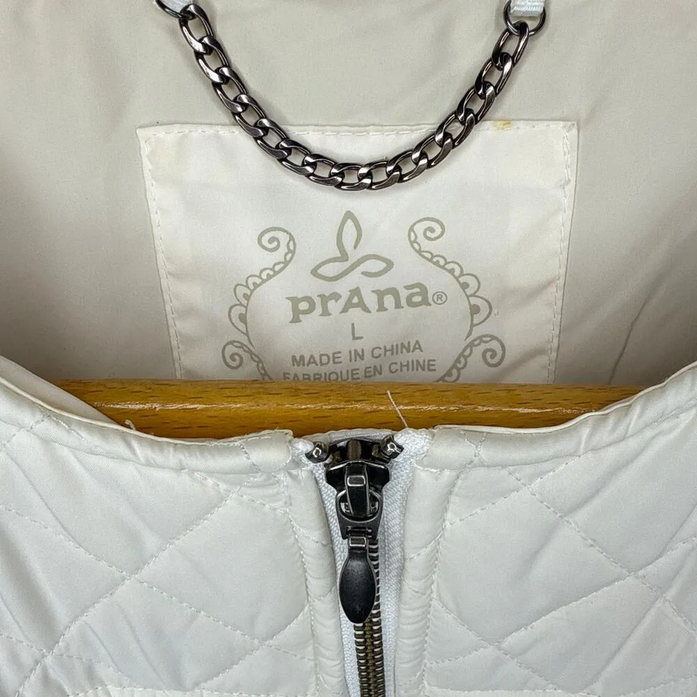 prAna Good Lux Diamond Quilted Full Zip Teddy Sherpa Faux Shearling Large Jacket - Image 6