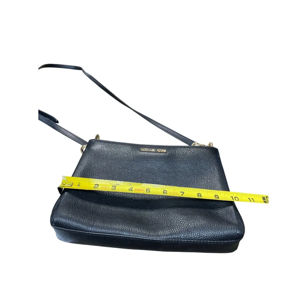 Michael Kors Womens Black Pebbled Leather Crossbody Handbag SKU 9221 - Image 7