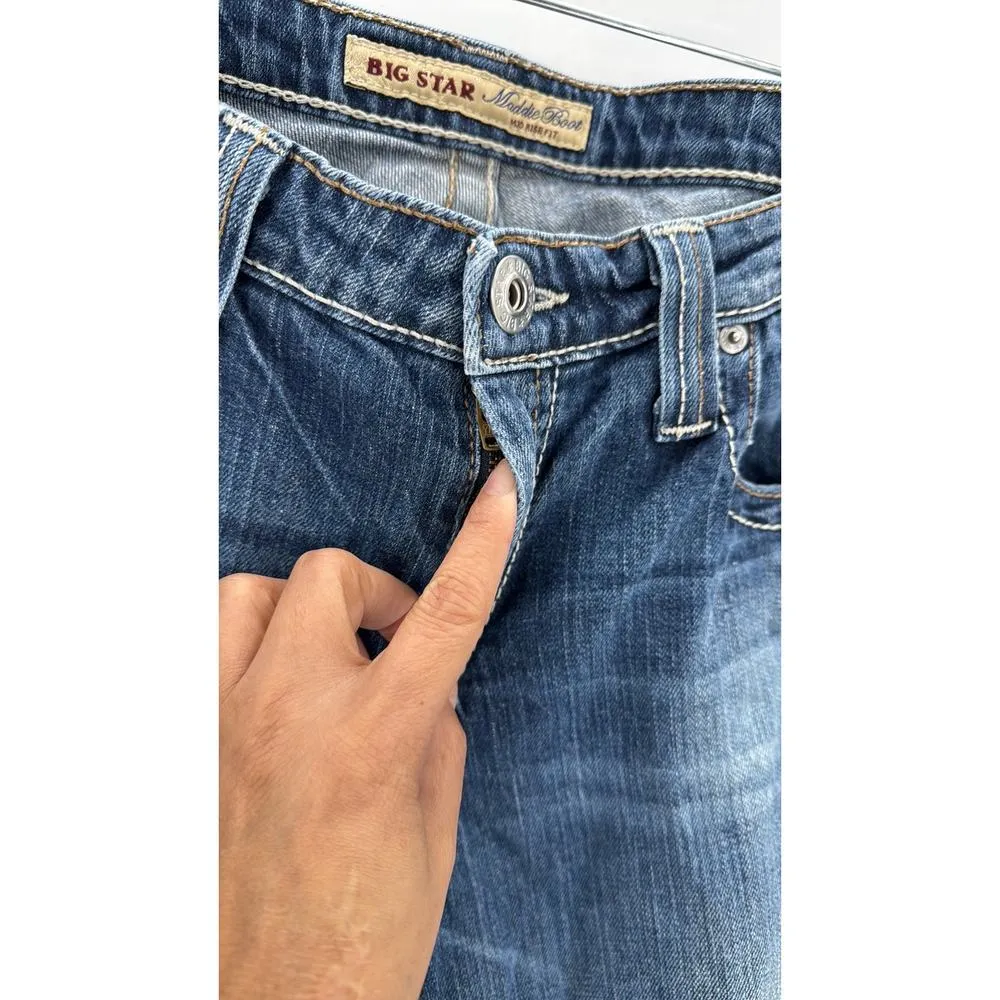 Big Star Maddie boot mid rise fit jeans 31x37 extra long western rodeo farm - Image 5