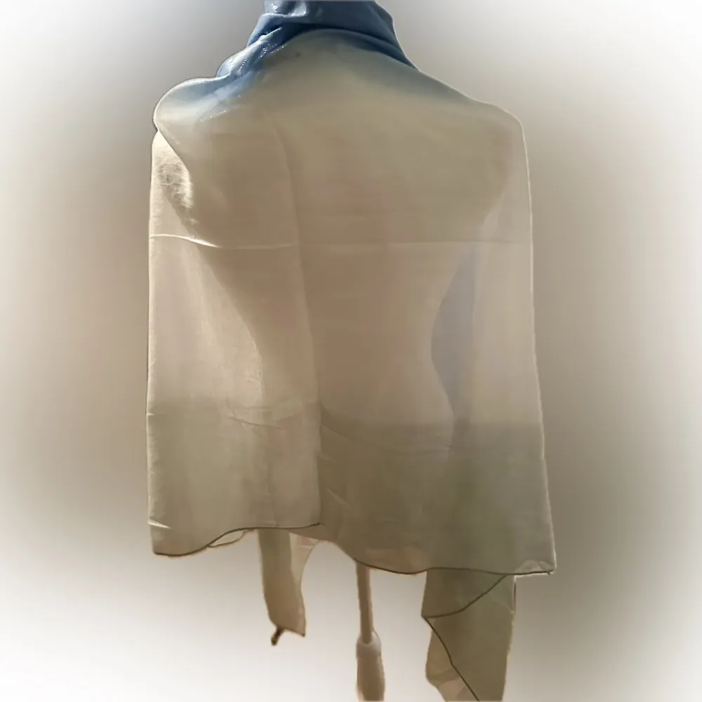 CALVIN KLEIN Semi Sheer  Viscose Shawl Wrap - Image 5
