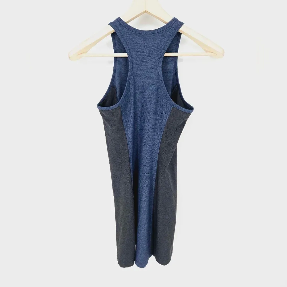 Outdoor Voices Athena  Knit Navy blue & Gray women's sleeveless dress size small - Image 4