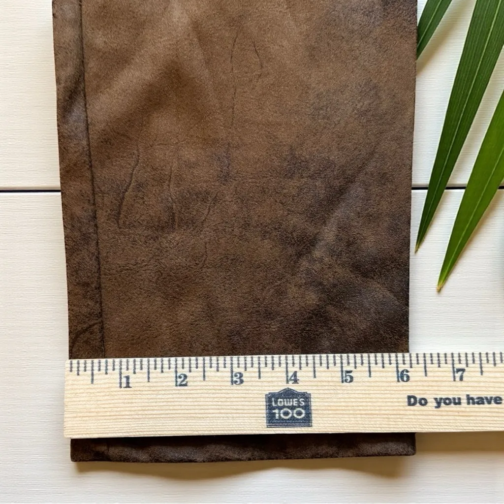 LISETTE L Montréal Faux Suede Brown Distressed Pants - Image 7