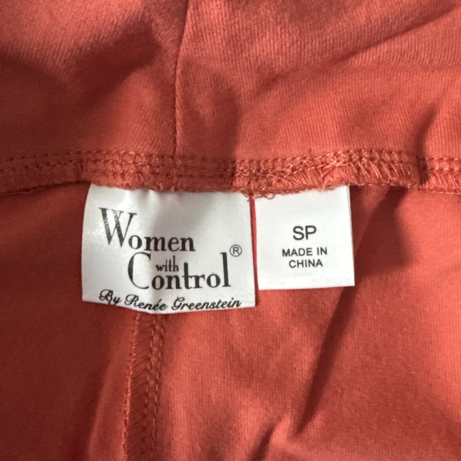 Women with Control Leggings S Petite Coral Slimming Contouring Crop Cargo Casual Orange Size undefined - Image 8