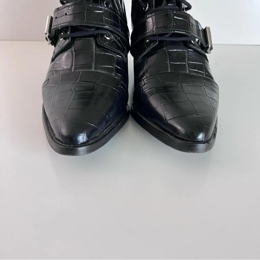 ALLSAINTS Women's Katy Croc-Embossed Boots - Image 5