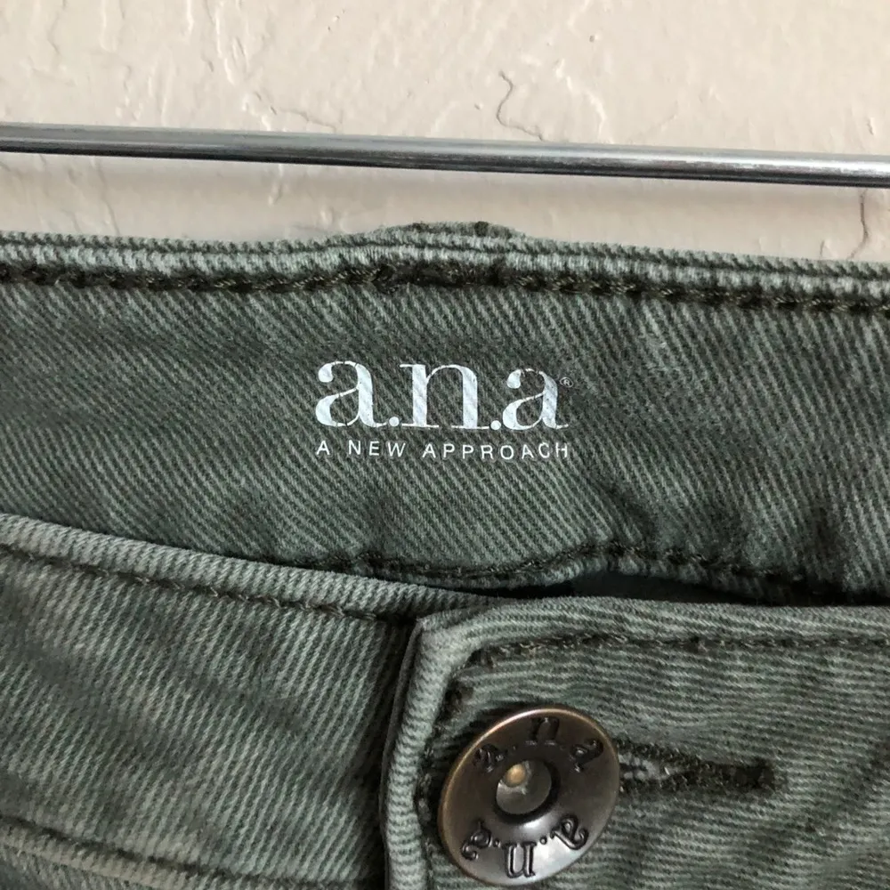 ANA‎ Olive Green Skinny Ankle Zipper Jeans - Image 5