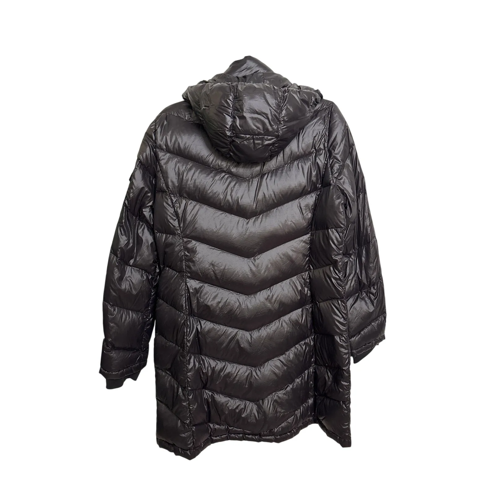 Andrew Marc Jacket Women Large Packable Lightweight Premium 650 Down Black Shiny - Image 2