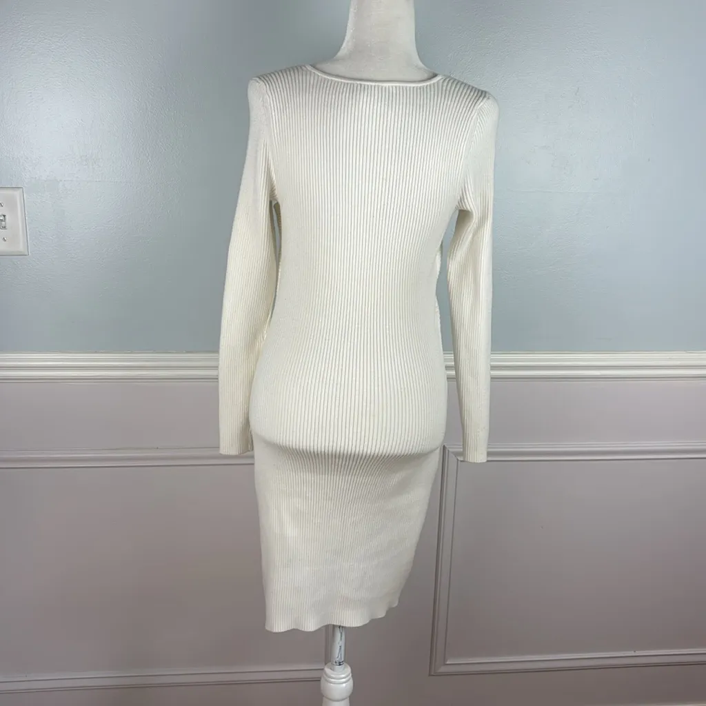 NWOT Abercrombie & Fitch Long-Sleeve Wrap-Front Mini Sweater Dress Size Large - Image 7