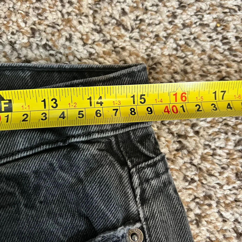 Current/Elliott Distressed Black Denim Jeans Grunge Ripped‎ Casual Streetwear - Image 4