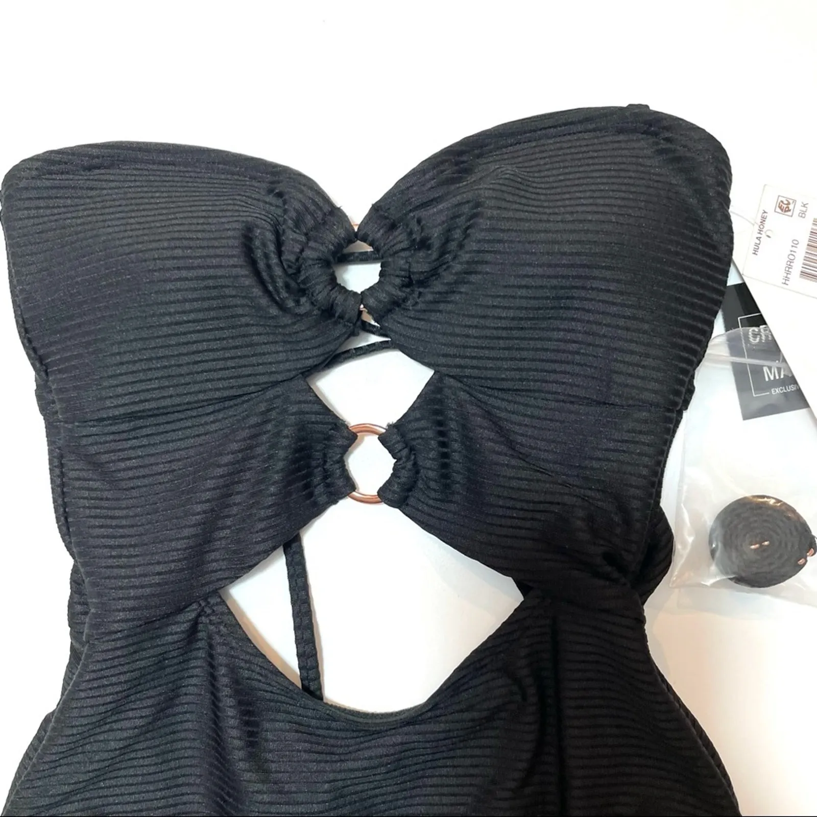 Hula Honey Black ribbed one piece swimsuit - Image 5