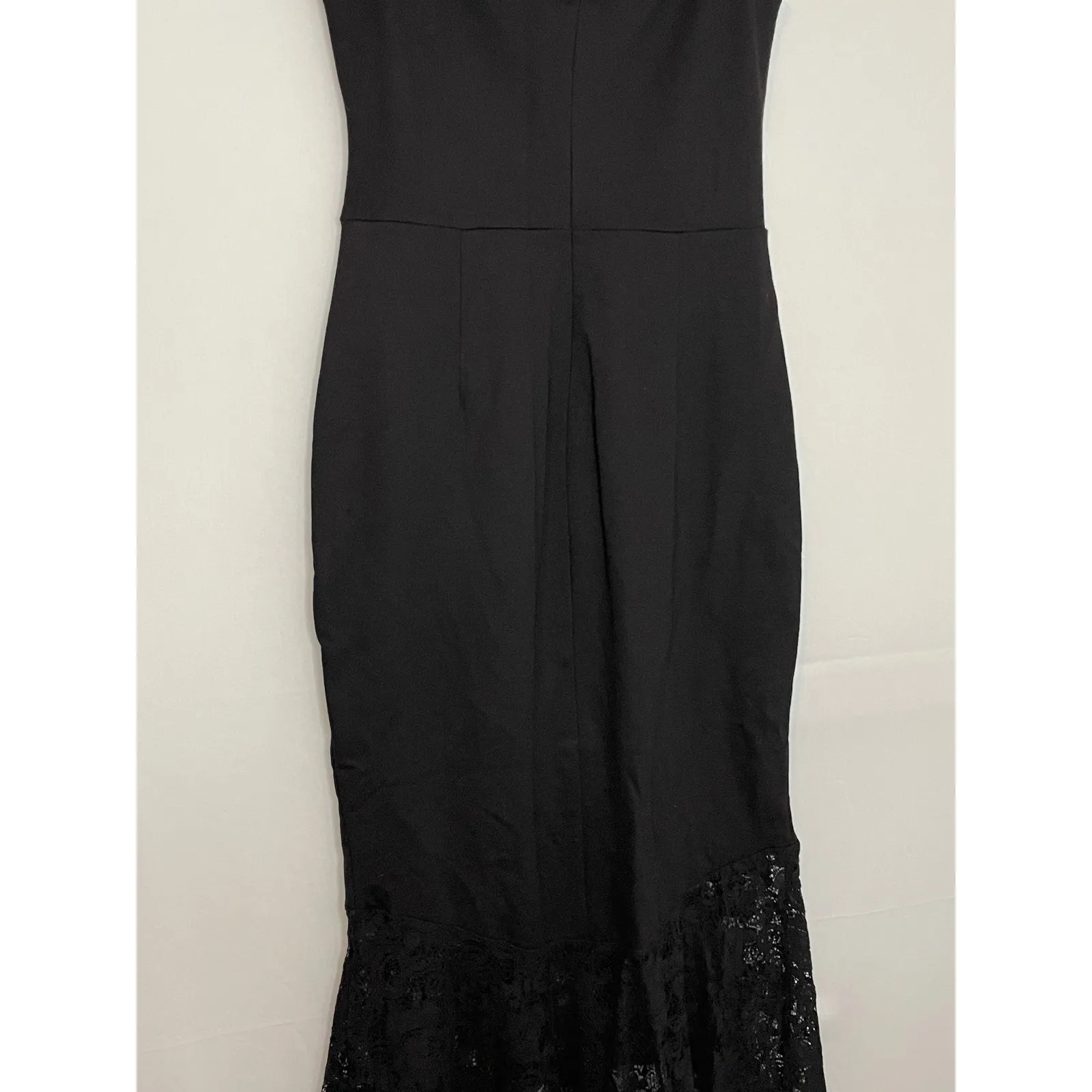 Venus Black Off Shoulder Lace Trim Hi Lo Dress Womens Size 6 Formal Evening - Image 8