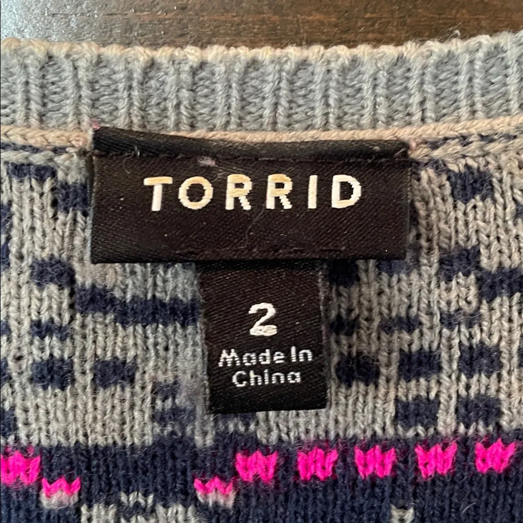 Torrid Fair Isle Open Drape Sweater - Image 4