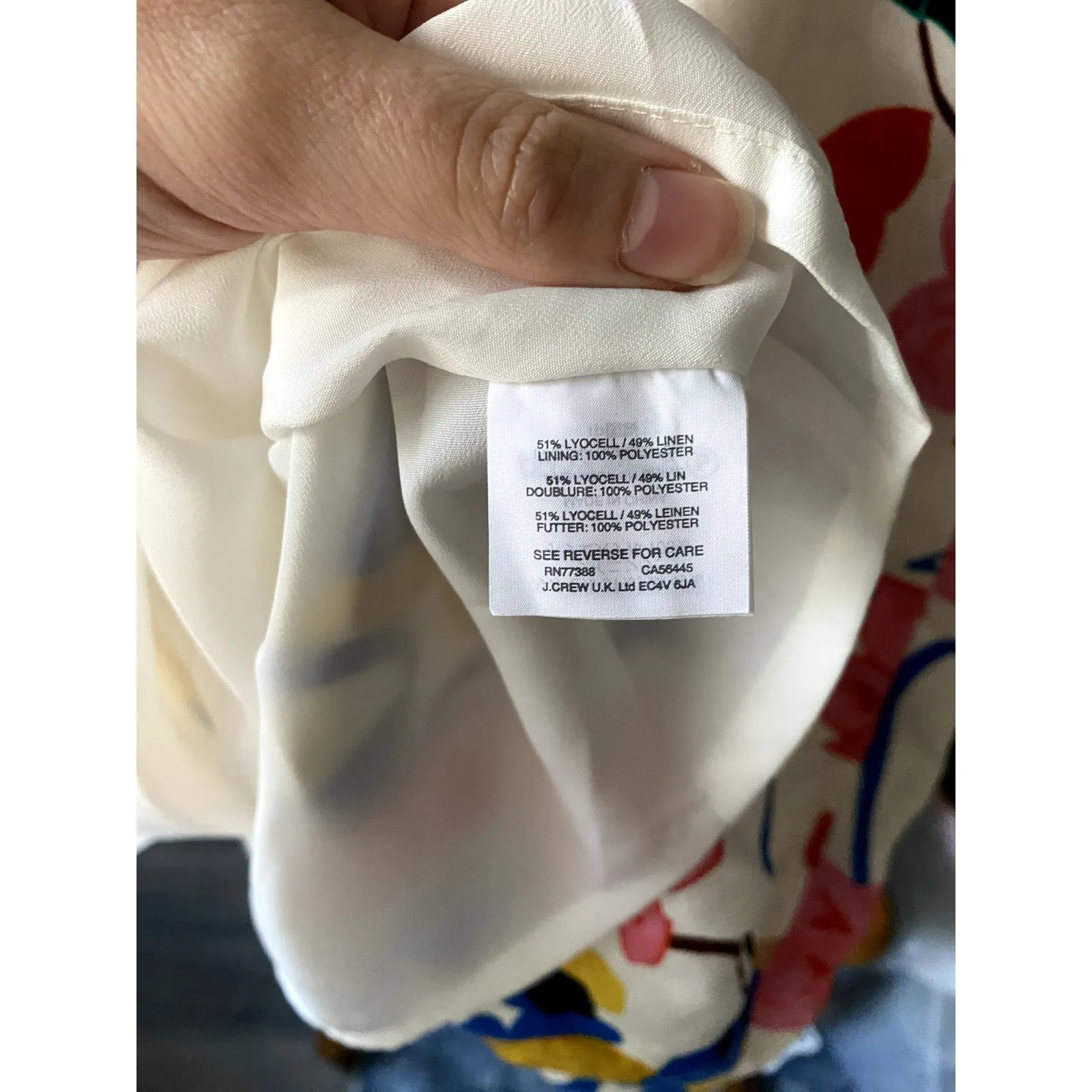 J.‎ Crew Linen Floral A-Line Midi Dress 0 Brunch Work Twee Feminine Dainty Soft - Image 4