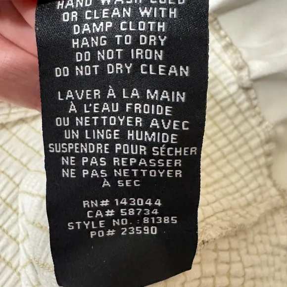 7 For All Mankind Smocked Square Neck Puff Sleeve Mini Dress Tan Size L‎ NWT - Image 8