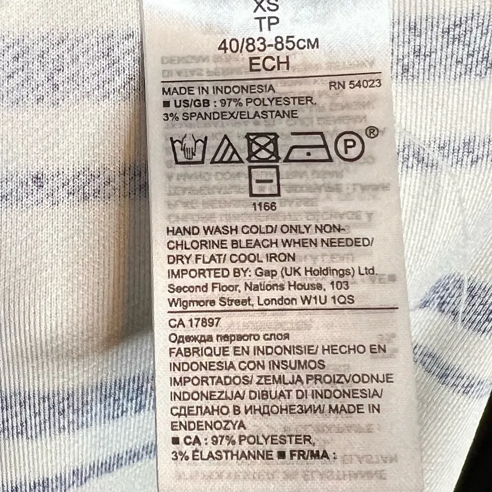 Banana Republic Ruffle Sleeve One Shoulder Striped Top Size XS - Image 7