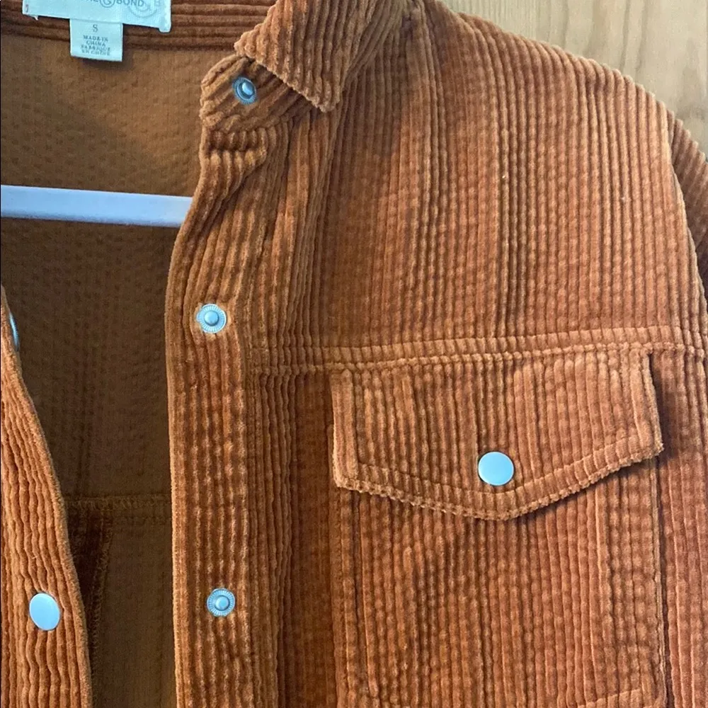 Treasure & Bond Size Small Women's Teen Girl Rust Corduroy Button-Up Shirt NEW - Image 2