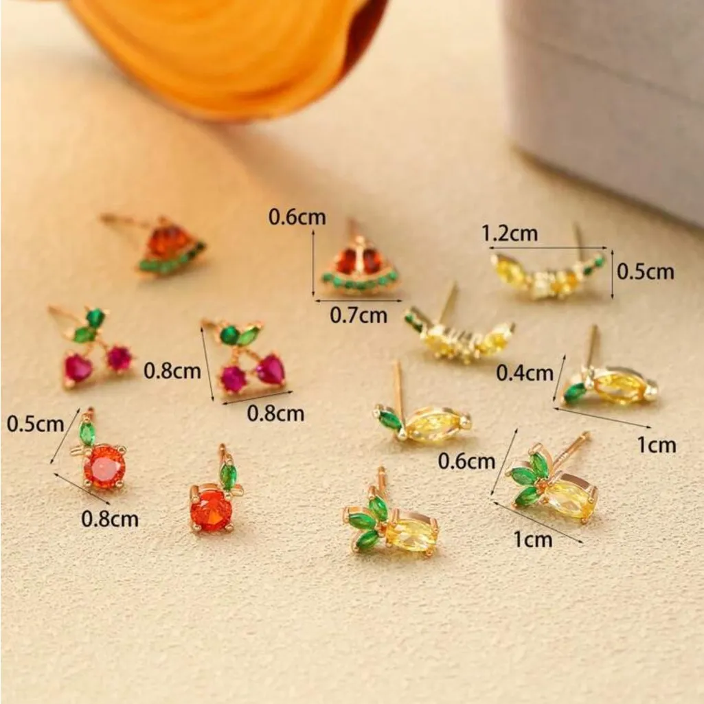 Cherry Earrings Gold - Image 3