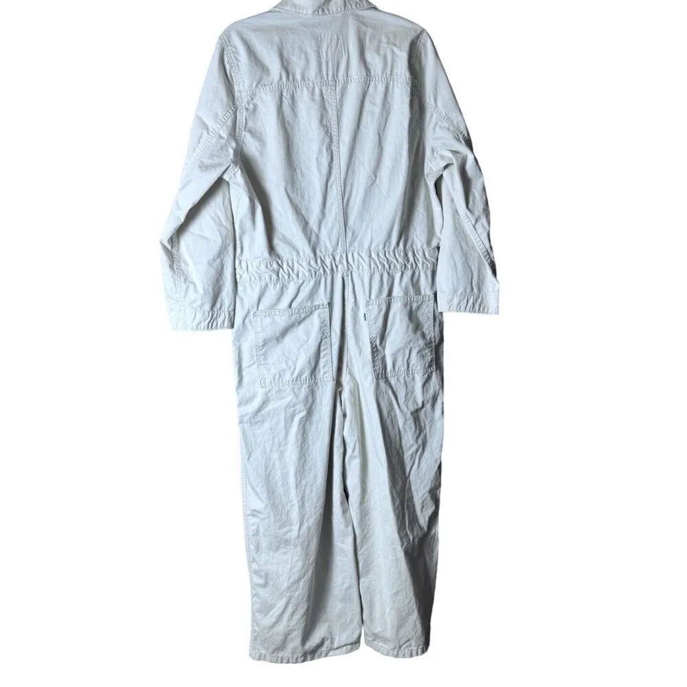New White Levis Overalls Size XLarge - Image 7
