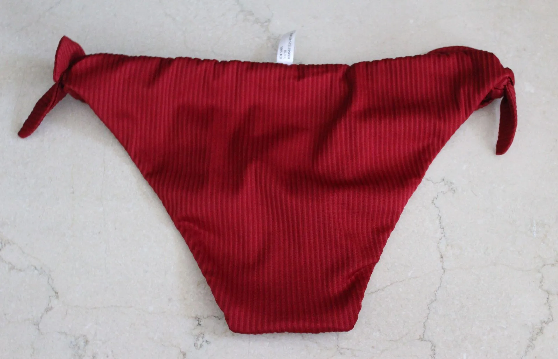 | Low Rise Ribbed Bow Tie Bikini Bottoms - Image 4