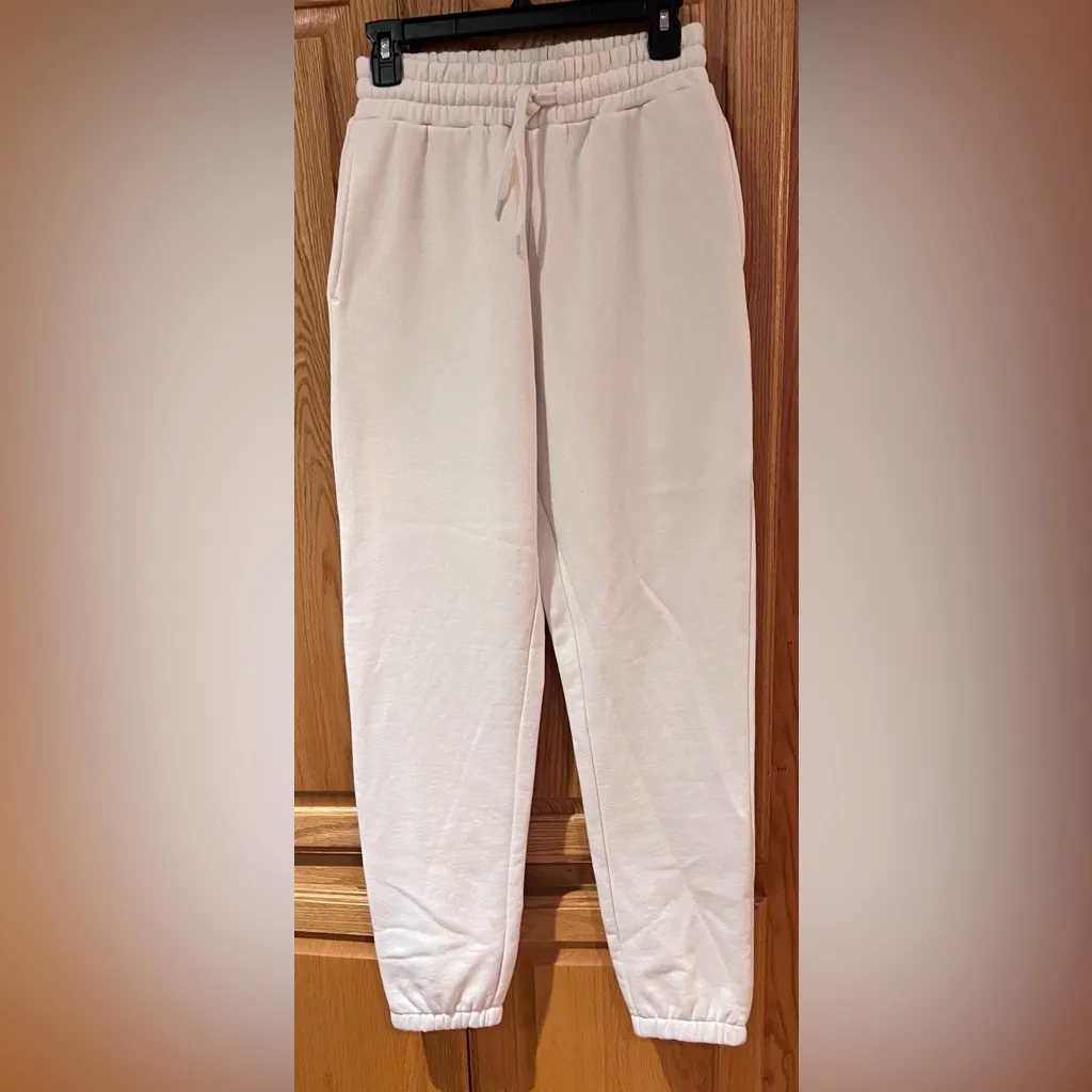 psundays Pickleball Court Sweats Sweat Pants Pockets in Ecru‎ Women’s Size Small Green - Image 14