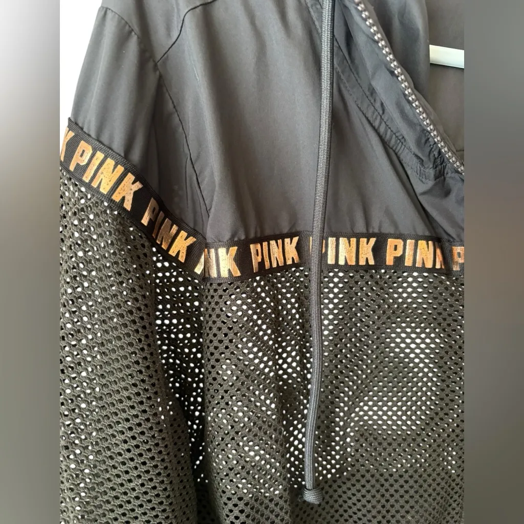 PINK Victoria's Secret Black Mesh Jacket - Image 3