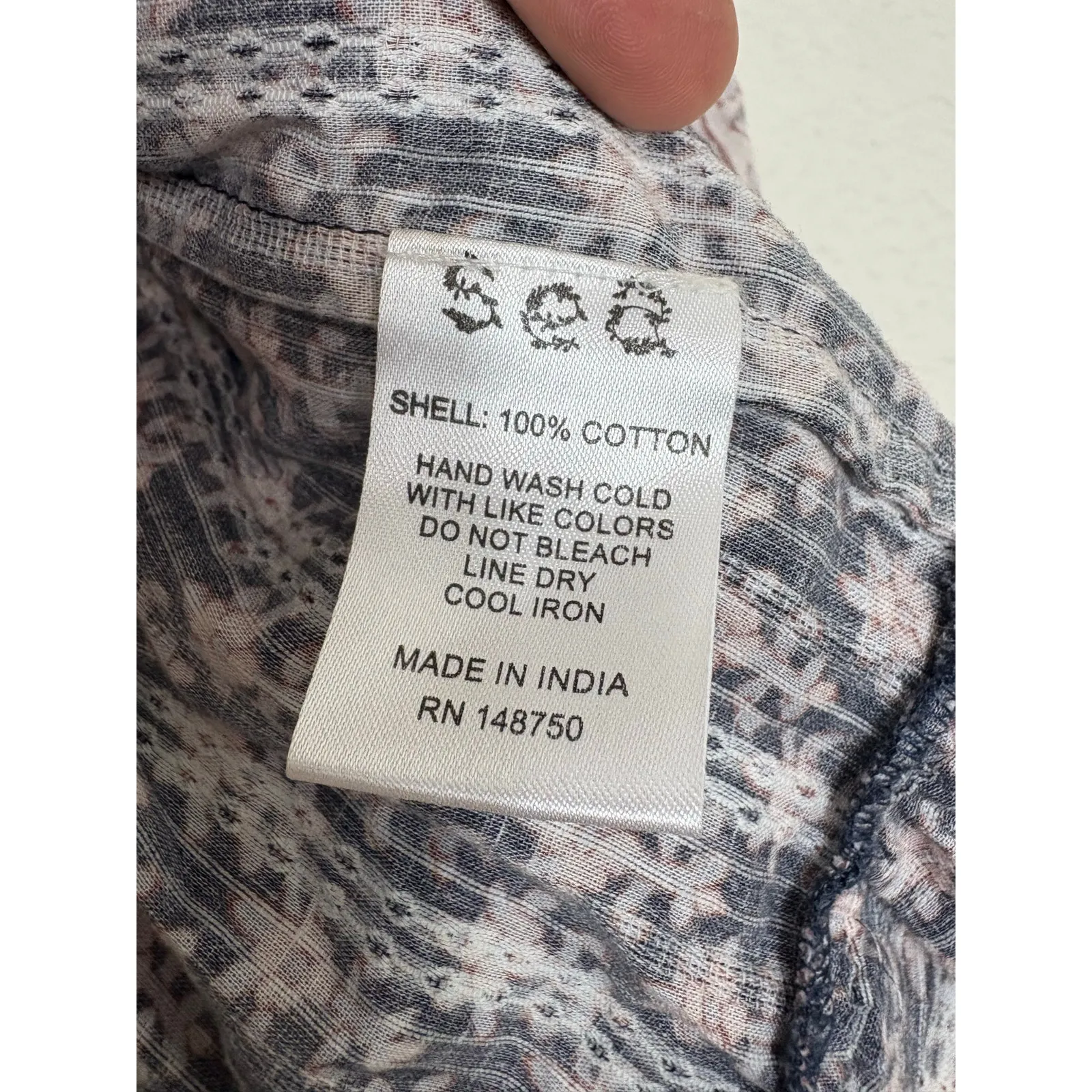 Sea New York Jasper Border Multicolor Mini Dress Size XS Cotton Boho Cut Out Blue - Image 7