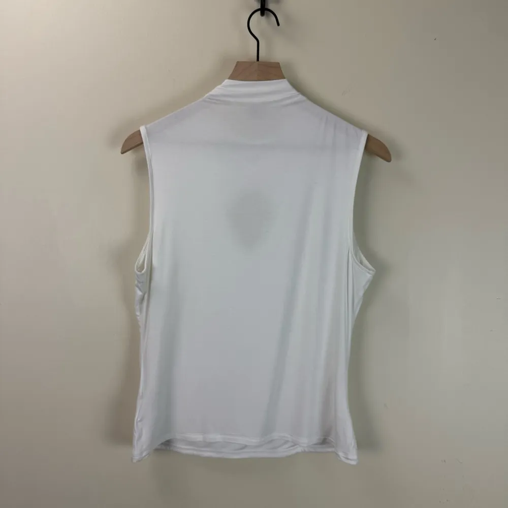 NEW Express White Keyhole Sleeveless Mock Neck Top - Image 4