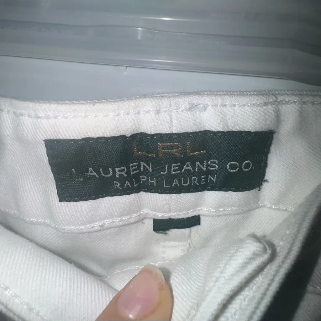 Ralph Lauren Jean‎ Co. women’s classic straight cropped White Jeans Pants Size - Image 4