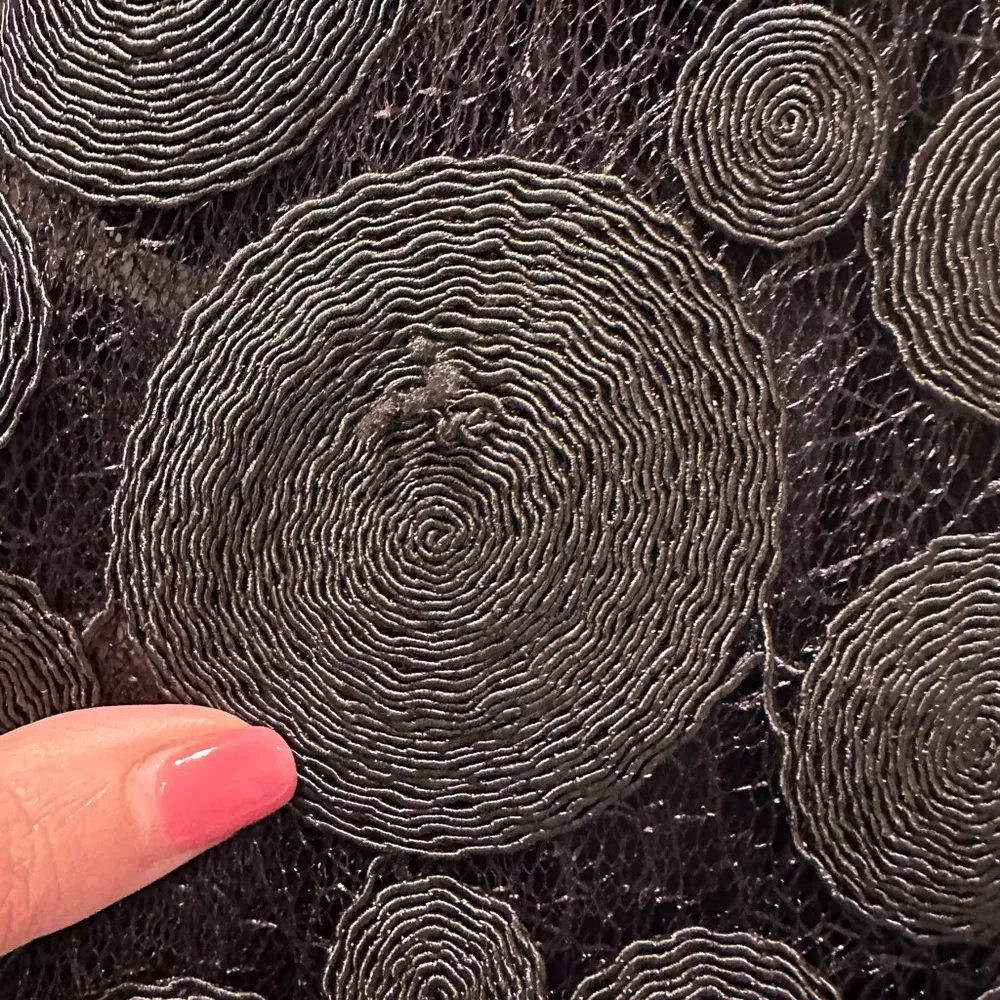 Anthropologie Tracy Reese‎ Black Raffia Circle Lace Midi Skirt Sz 4 - Image 14