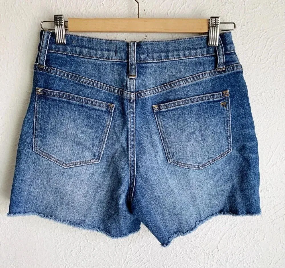 Madewell High-Rise Denim Shorts Glenoaks Wash:
Cutoff Edition Sz 25 - Image 4