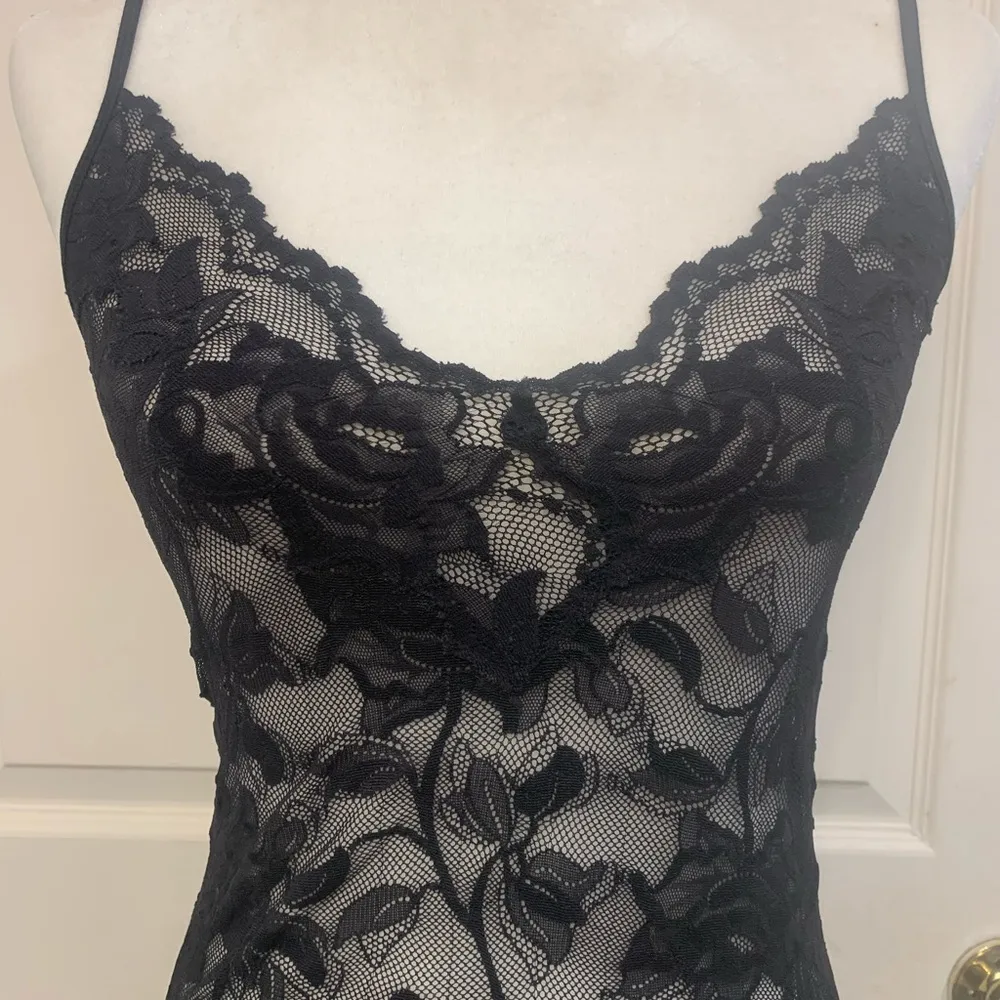 Victoria’s Secret Laced Stretchy Intimates Nighty Black XS Teddy          2075 - Image 2