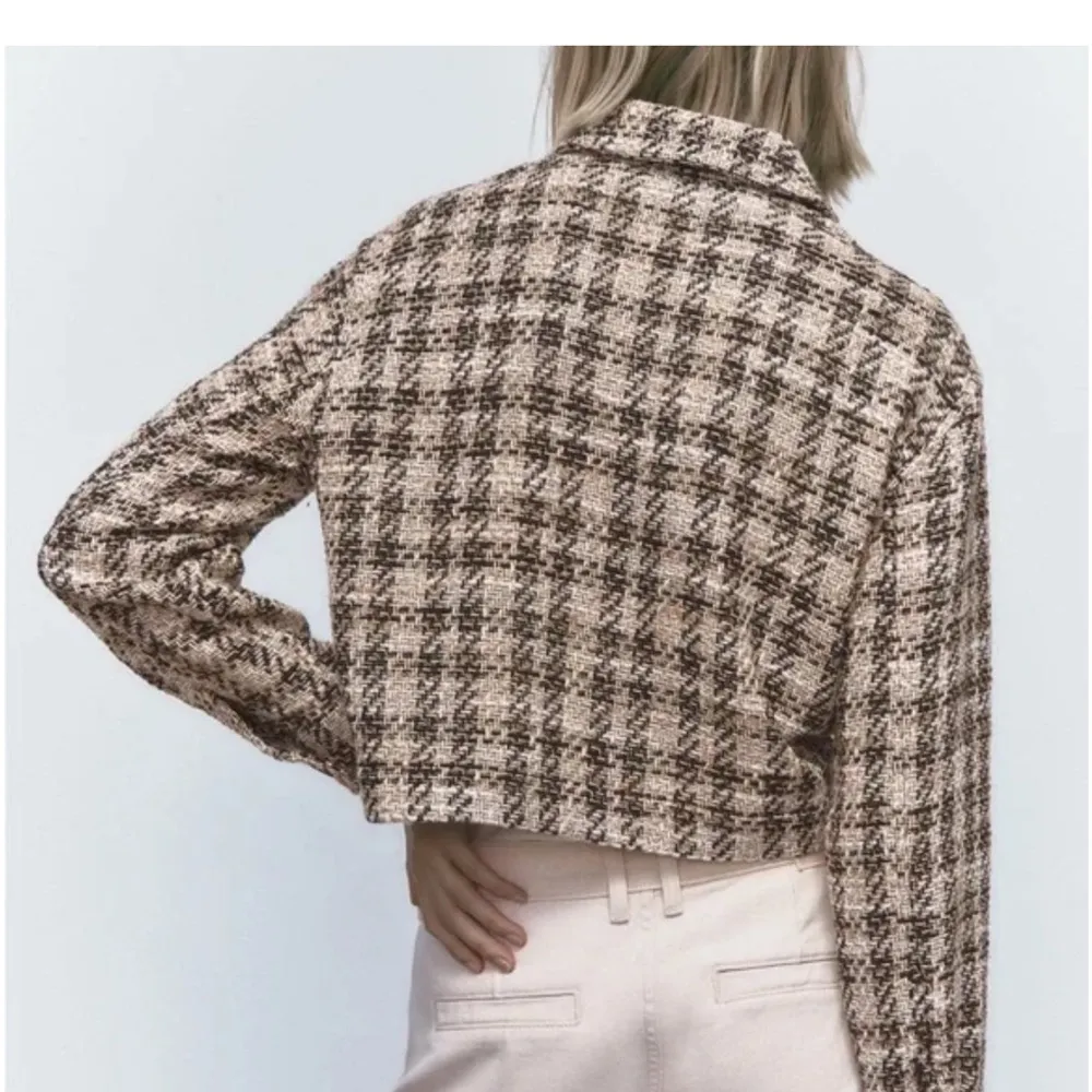 Zara patch pocket tweed textured overshirt / jacket LIKE NEW - Image 5