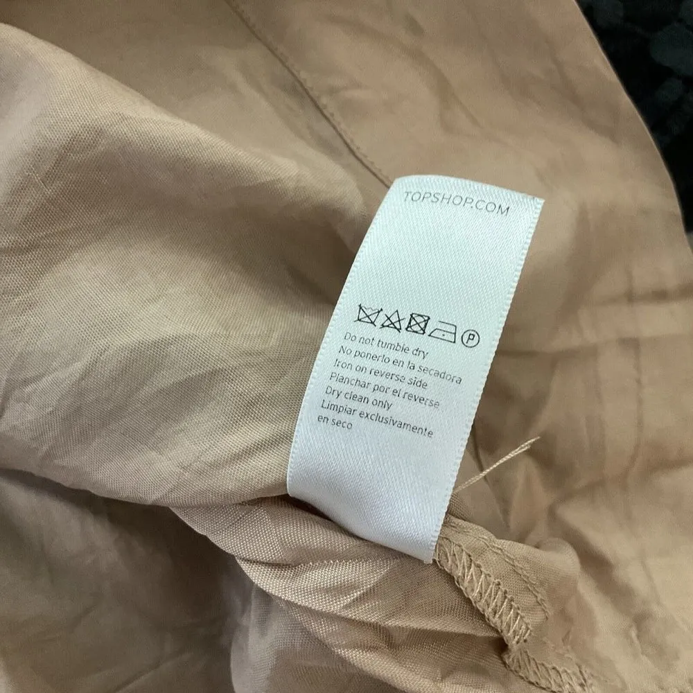 TOPSHOP Black Lace Crochet Long sleeve Tunic Short Mini Dress Size 4 Lined - Image 13