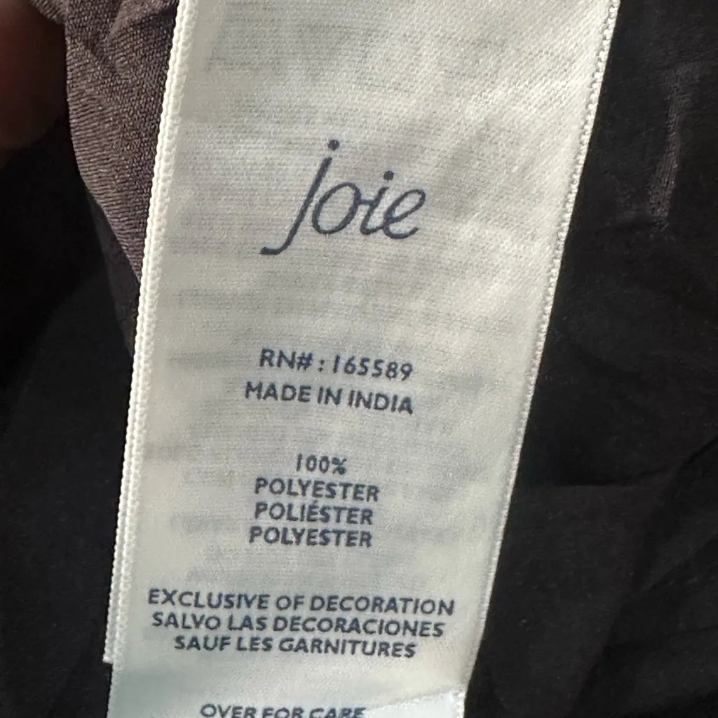 Joie black black ruffle turtle neck with sheer sleeves size s - Image 6