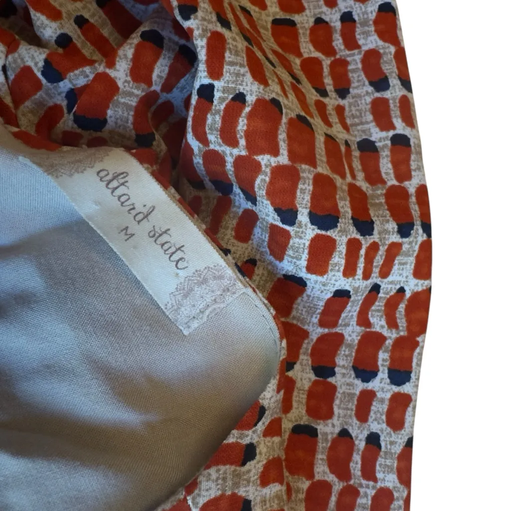 Altar’d State Orange-Red Short Jumpsuit Size M EUC Scoop Neck Flutter Sleeve Fit - Image 8