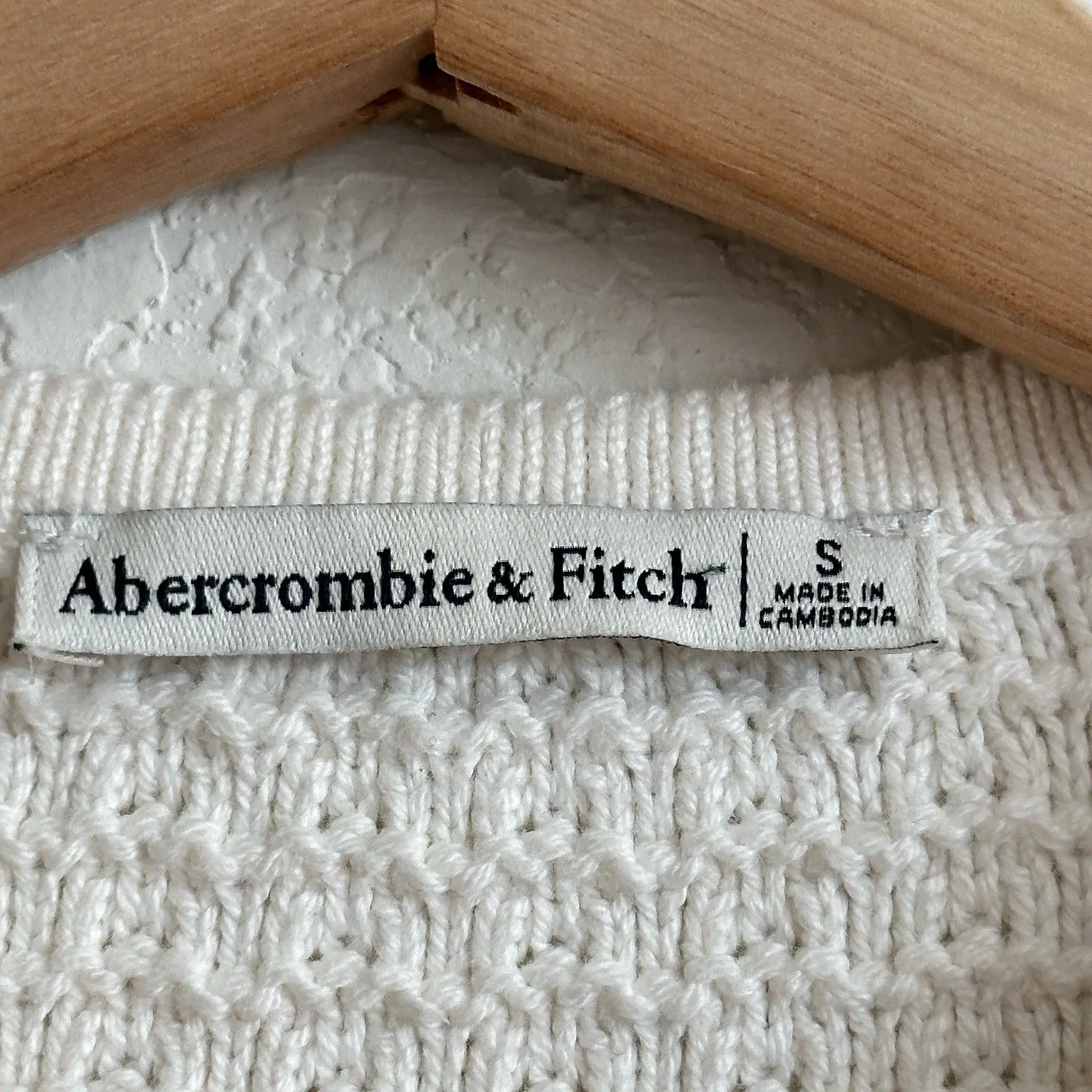 Abercrombie & Fitch Y2K Cardigan Knit Gold Button Crop Sweater S - Image 3