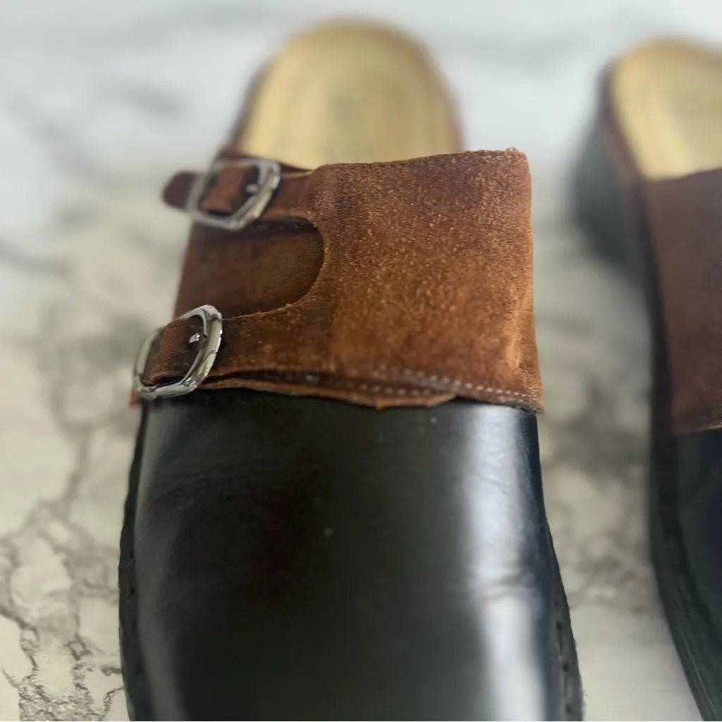 Naot Leilani Clogs Black Raven Suede Leather Slide On Mules Comfort Boho 8/EU 39 - Image 5