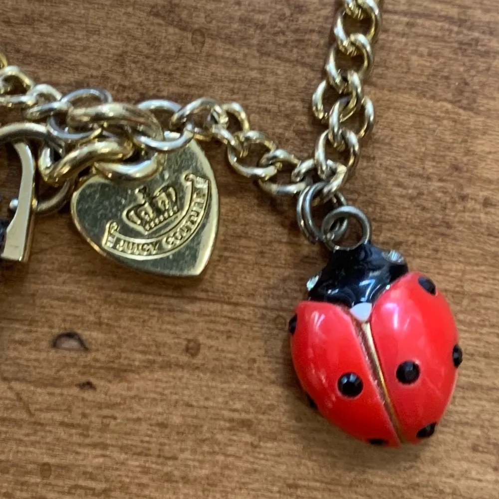 Retro Juicy Couture Pam & Gela Lady Bug Charm on a Gold Chain - Image 4