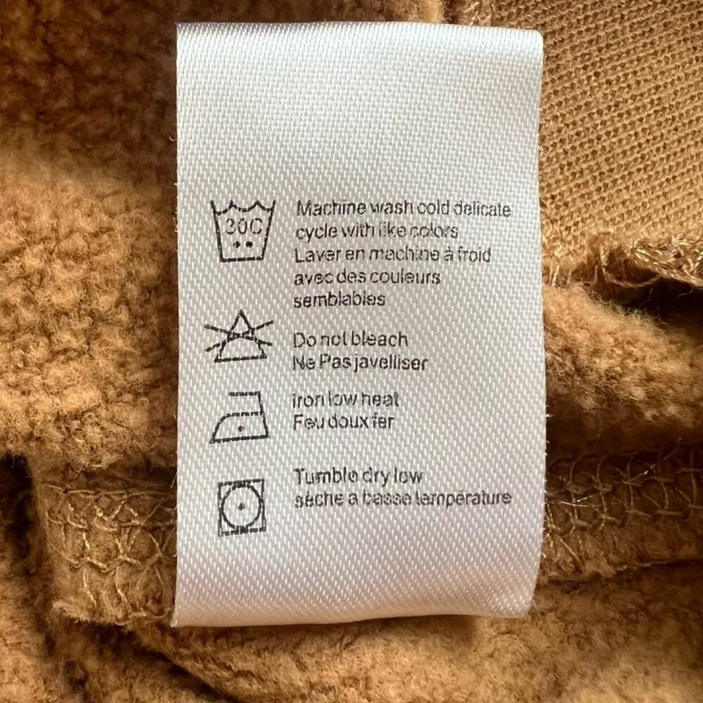 Chaser Women’s Woodstock Peace Sign Fleece Crewneck Pullover Mustard Sweatshirt - Image 6