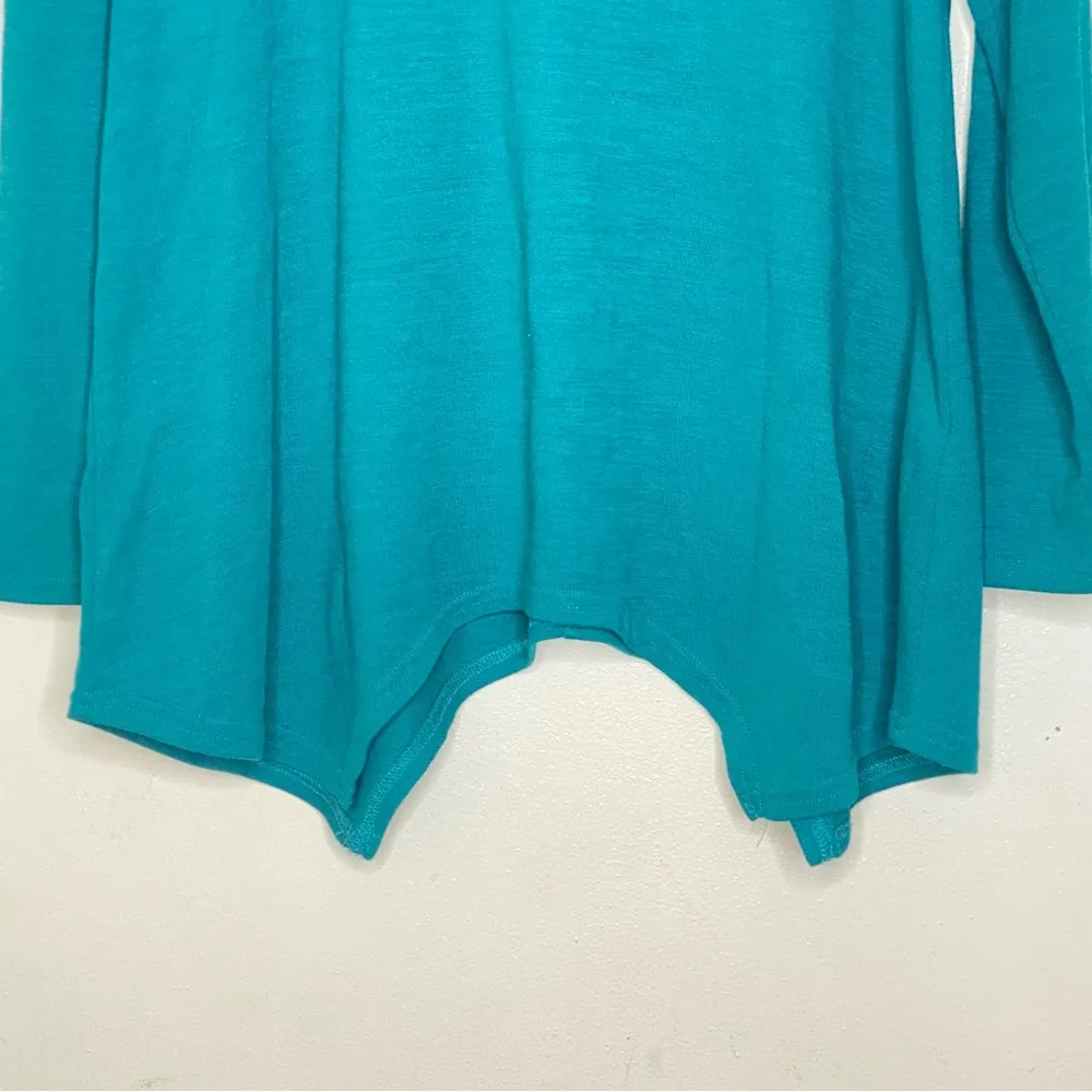 Allison Brittney turquoise long sleeve lightweight sweater - Image 3