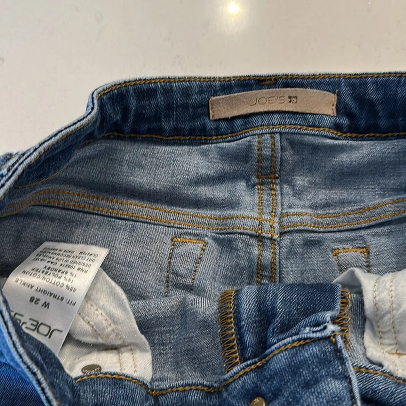 Joe's Jeans Straight Ankle Distressed Denim Blue Jeans Size Women's 28 (6) - Image 5