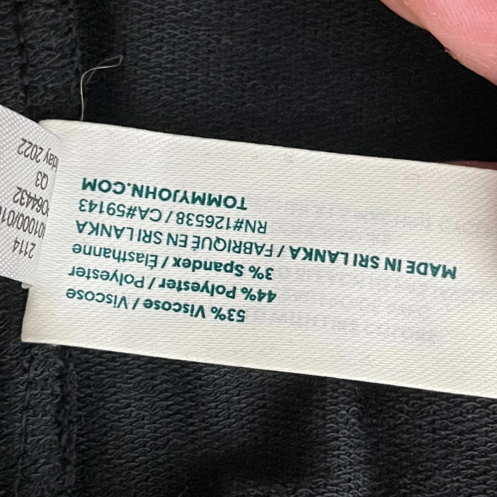 TOMMY JOHN SST Long Robe Small Black NEW Lounge Second Skin Comfort Pockets - Image 8