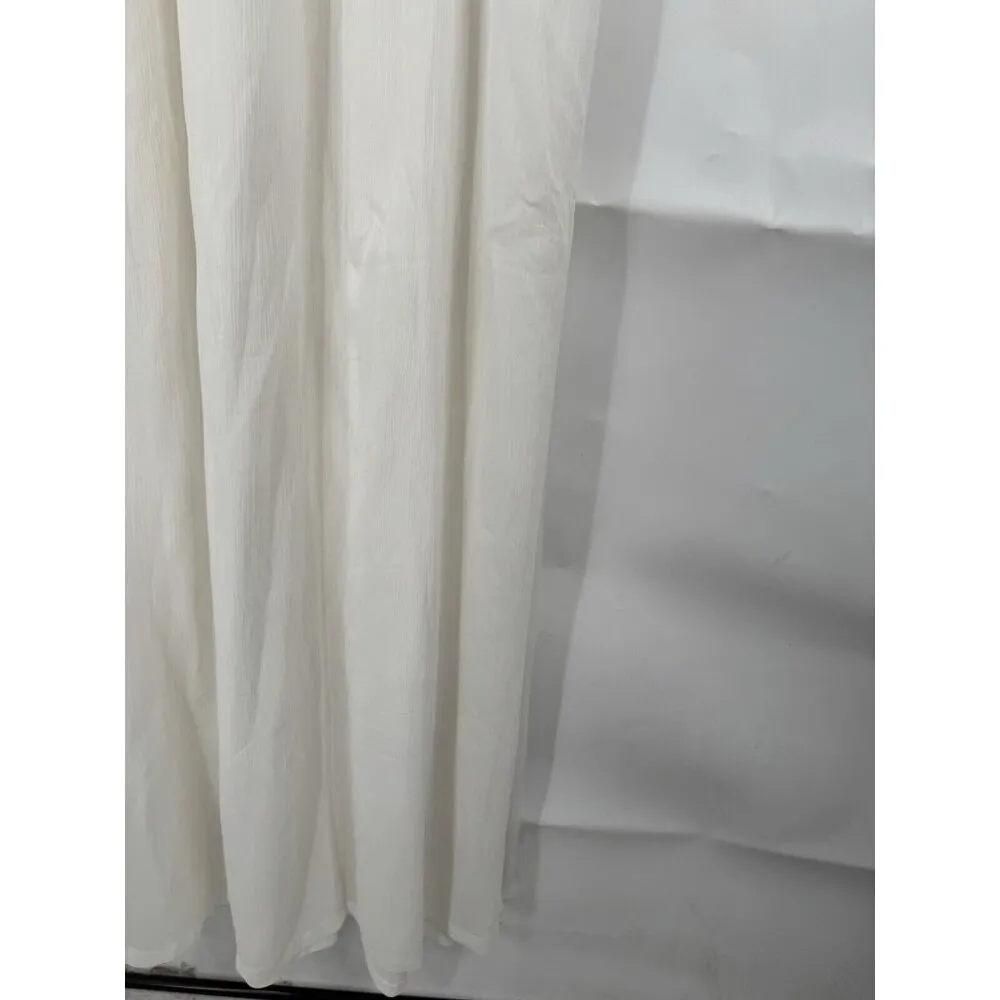 Bershka Maxi Dress Women S White Beach Coastal Fairy Whimsical Minimalist Preppy - Image 7