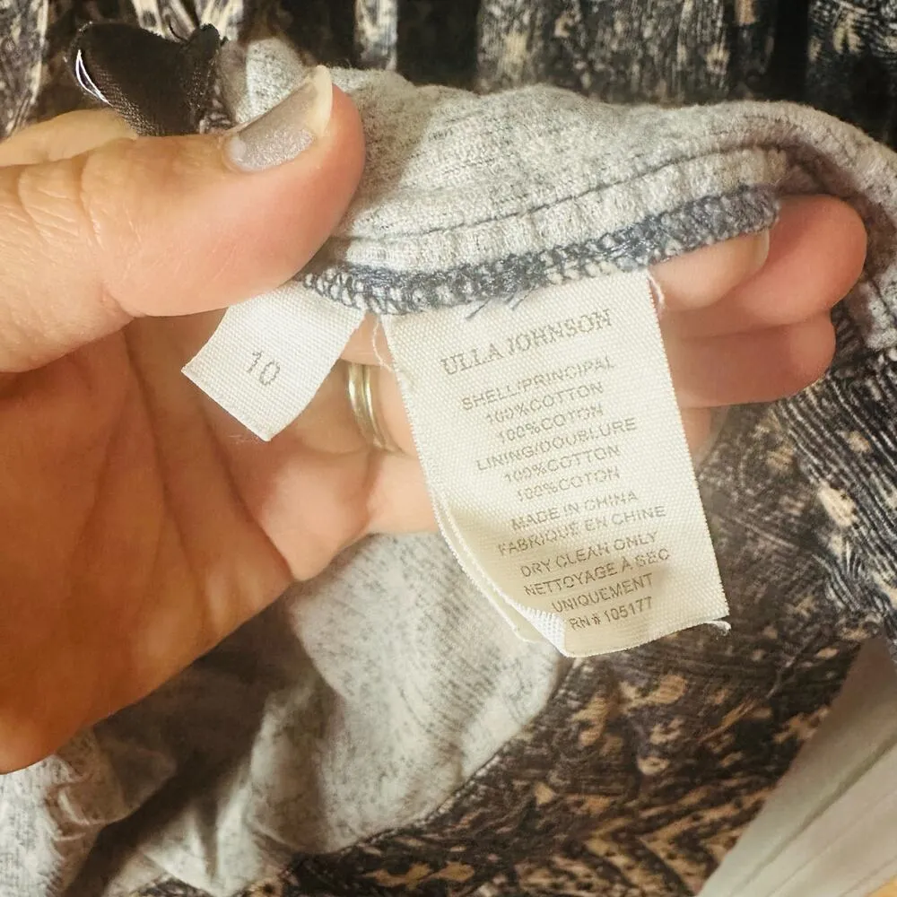 ULLA JOHNSON Lucinda Puff Sleeve Corduroy Button Collared Midi Dress Size 10 - Image 14