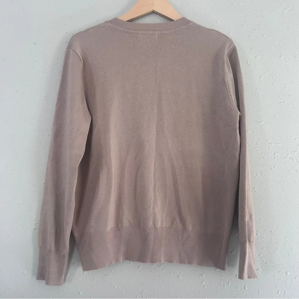 NWT Women's Tan Cream Cardigan Sweater Neutral Classic Comfy XL - Image 4