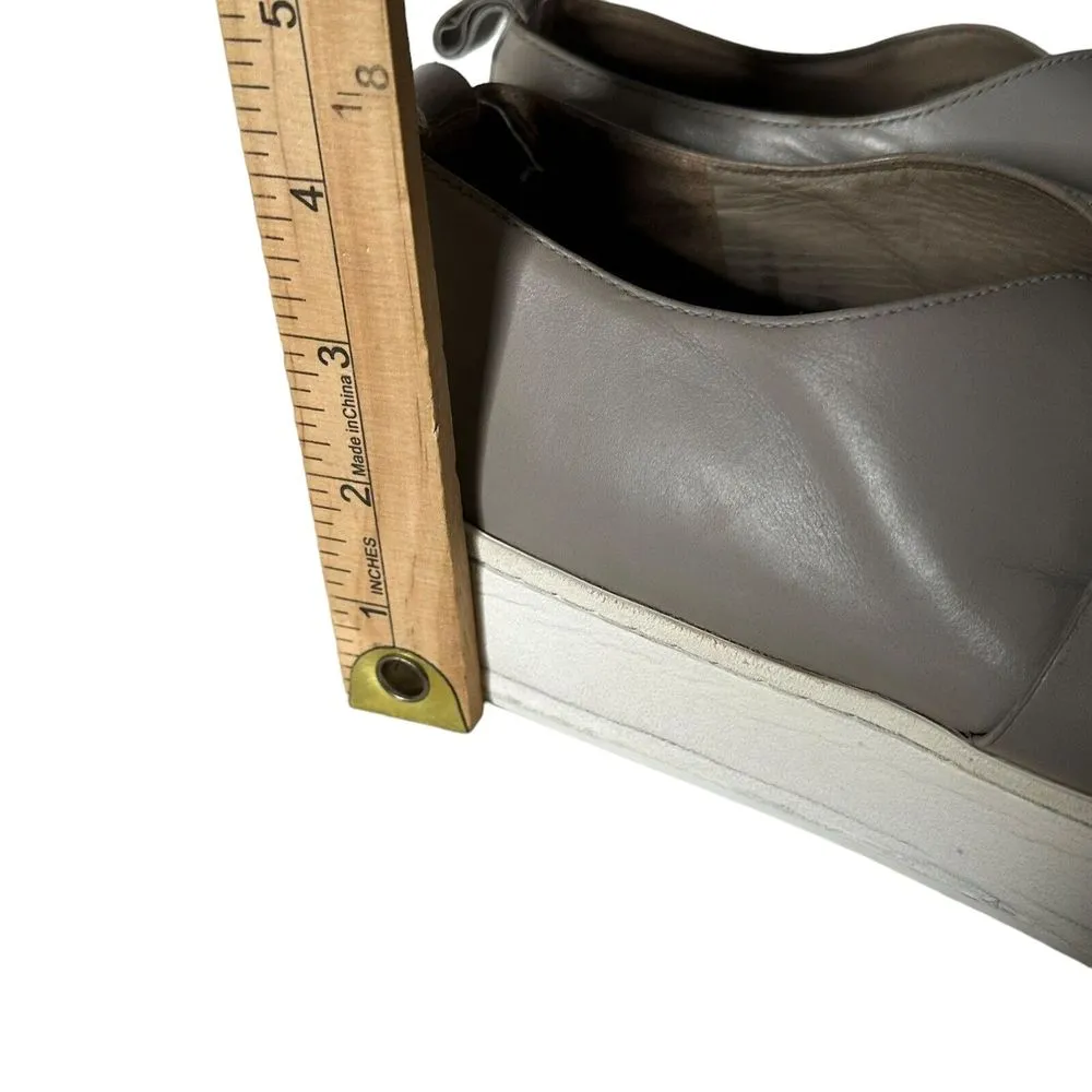 Vince Women's Platform Sneakers Size 9 Wallace Leather Gray Slip On‎ Shoes - Image 16