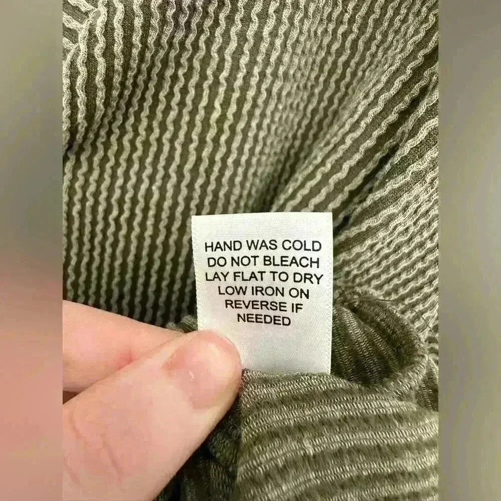 Altar’d State Aida Ribbed Button Down Olive Green Top Size M - Image 5