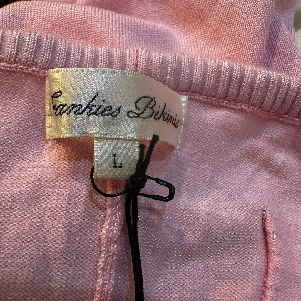 Frankie's Bikinis Breeze Low Rise Knit Pants Size Large Pink NWT - Image 13